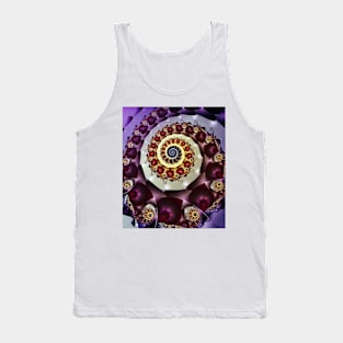 Purple Spiral Pattern Tank Top